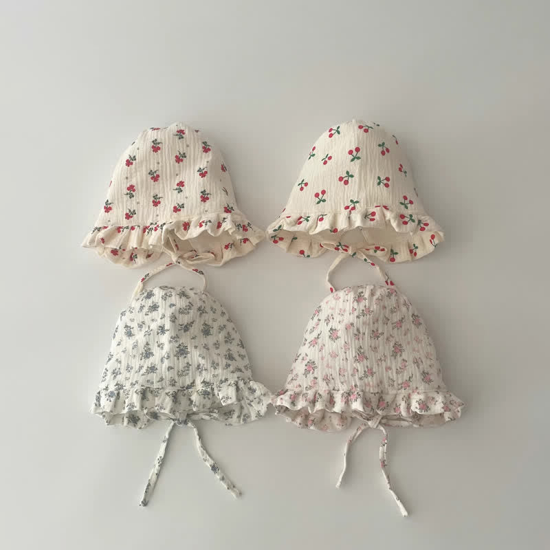 Baby Ruffle Floral Bonnet