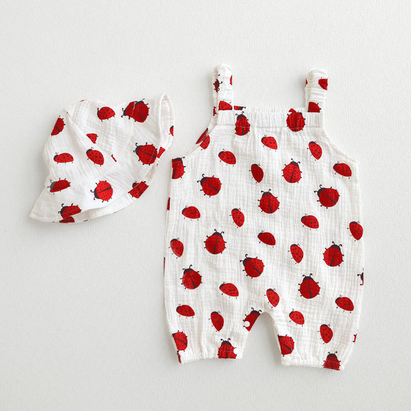 Baby Ladybug Romper with Hat