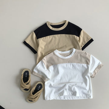 Toddler Color Block Cotton T-shirt