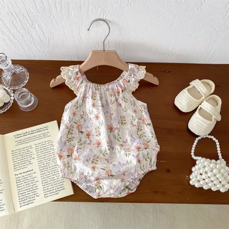 Baby Floral Sleeveless Bodysuit