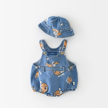 GOOD! Baby Denim Wink Bodysuit with Hat