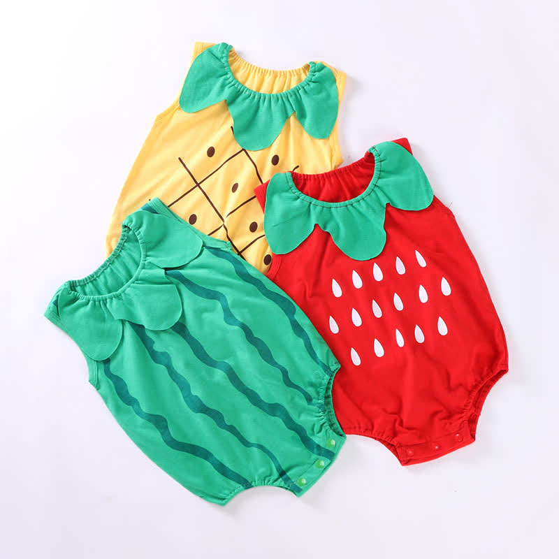 Baby Lovely Fruit Sleeveless Bodysuit