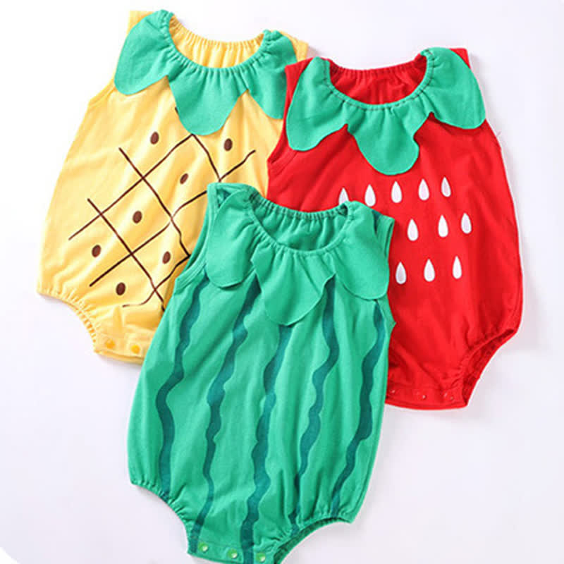 Baby Lovely Fruit Sleeveless Bodysuit