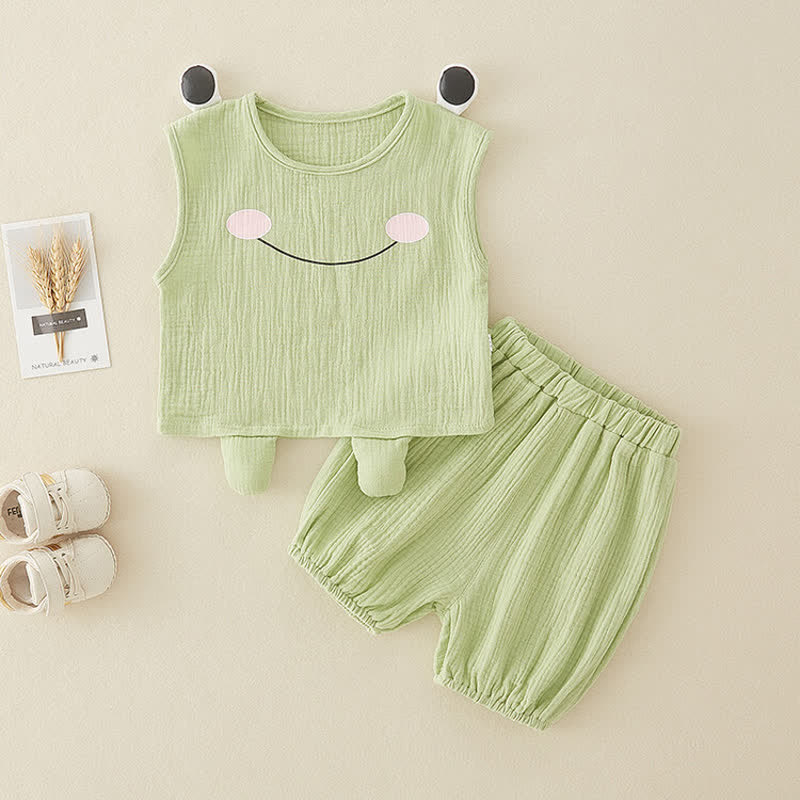 Baby 2-Piece Lovely Frog Green Set