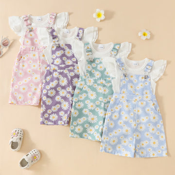 Toddler Girl 2-Piece Daisy Ruffled Set