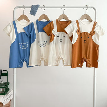 Baby Fake 2Pcs Lovely Animal Romper