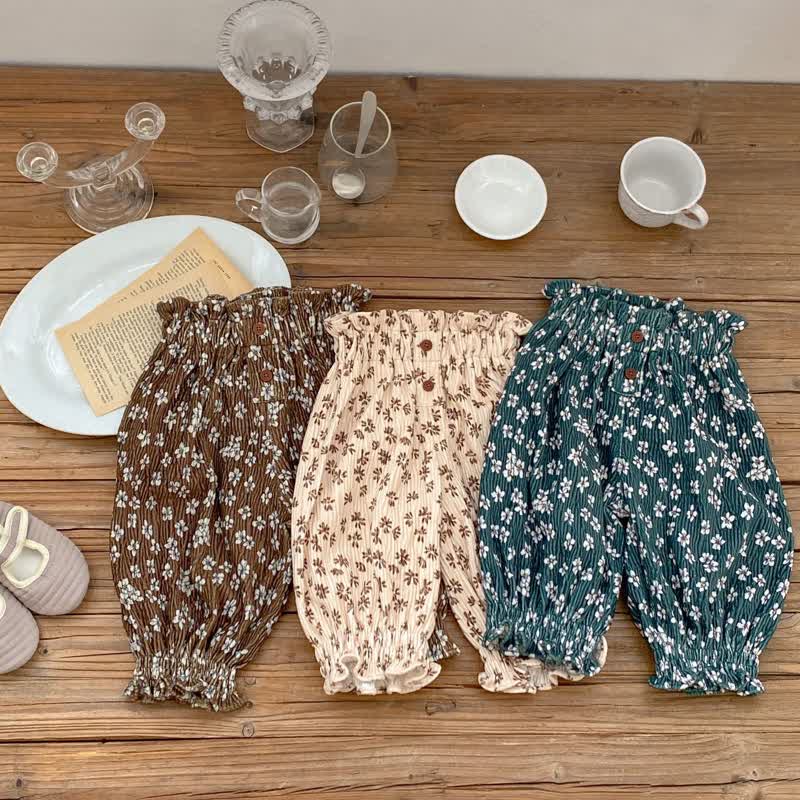 Baby Retro Flower Bloomers Pants