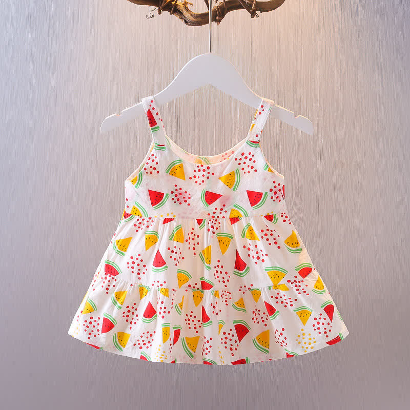 Baby Toddler Watermelon Dots Suspenders Dress