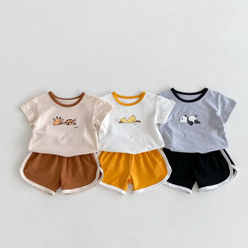 Baby 2-Piece Lying Animal Casual Set