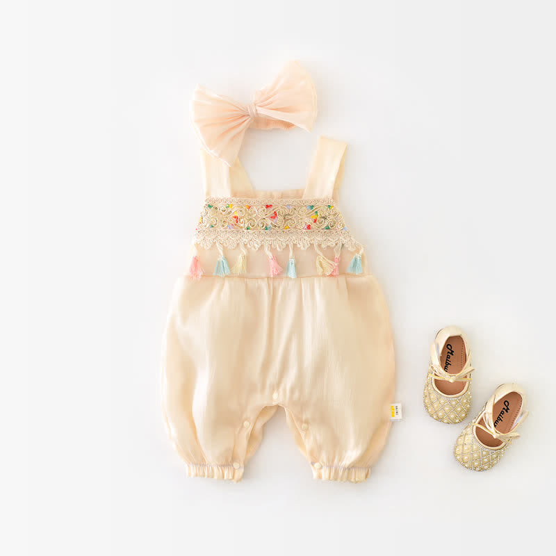 Baby Ethnic Weave Romper with Headband