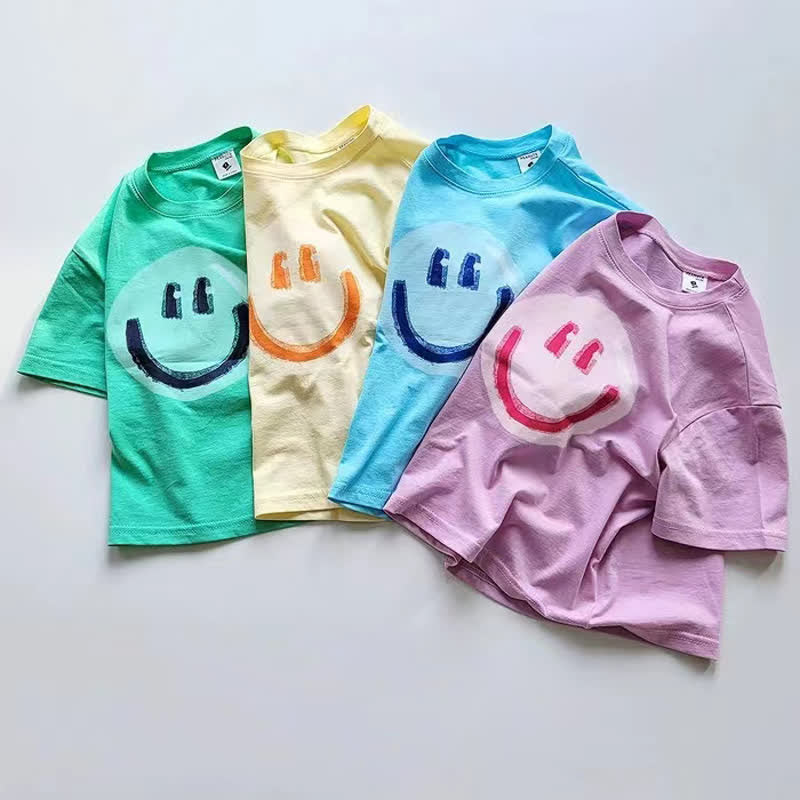 Toddler Design Smile Loose Soft T-shirt