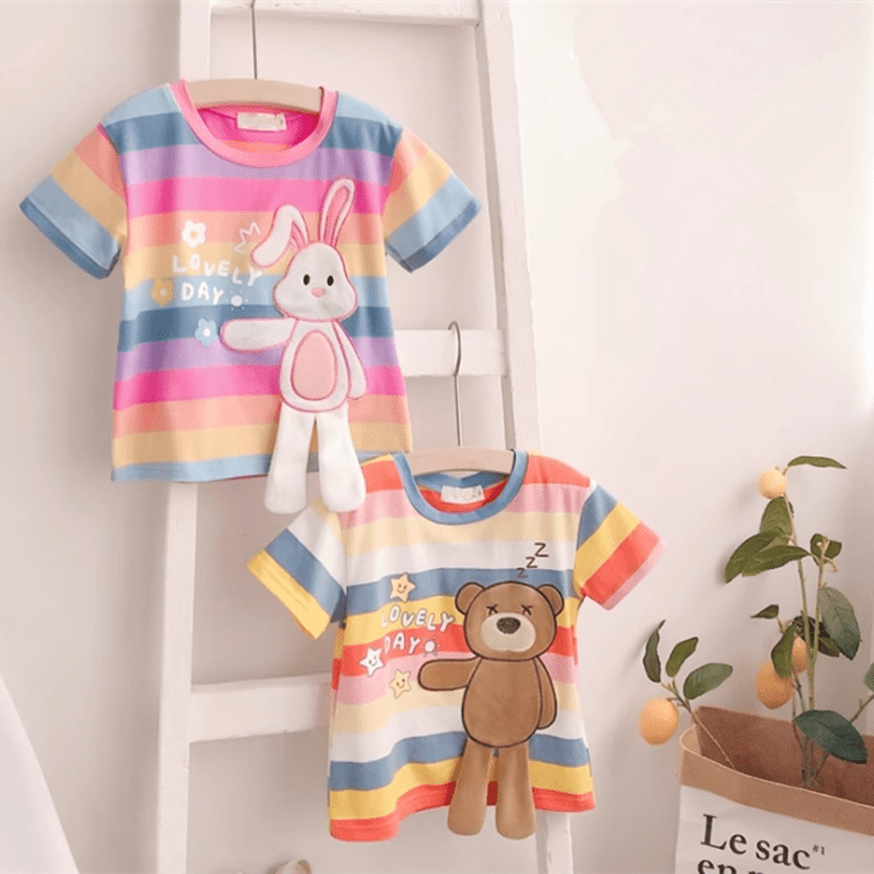 LOVELY DAY Toddler Colorful Animal T-shirt