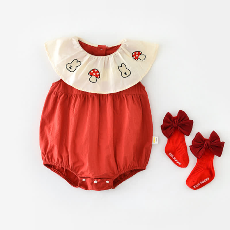 Baby Lovely Bunny Mushroom Bodysuit