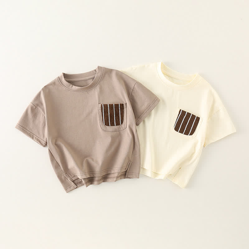 Toddler Striped Pocket Loose T-shirt