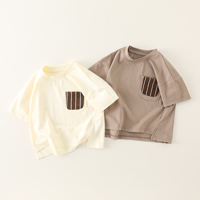 Toddler Striped Pocket Loose T-shirt