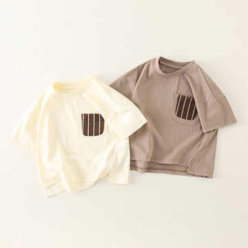 Toddler Striped Pocket Loose T-shirt