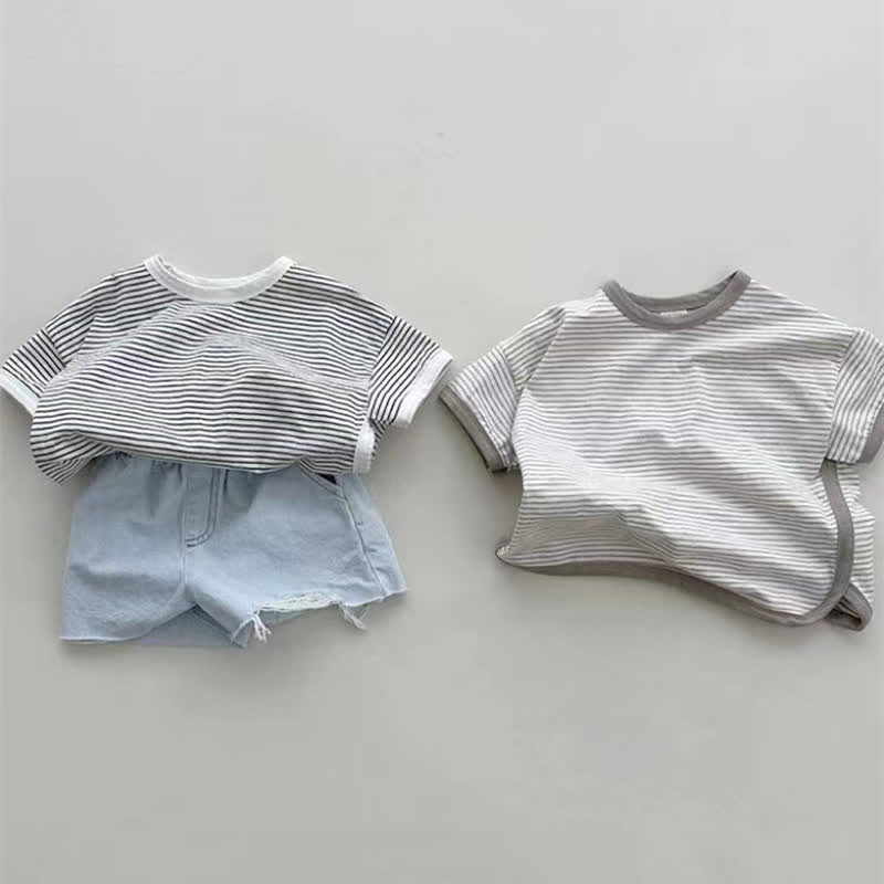 Baby Cute Striped Simple T-shirt