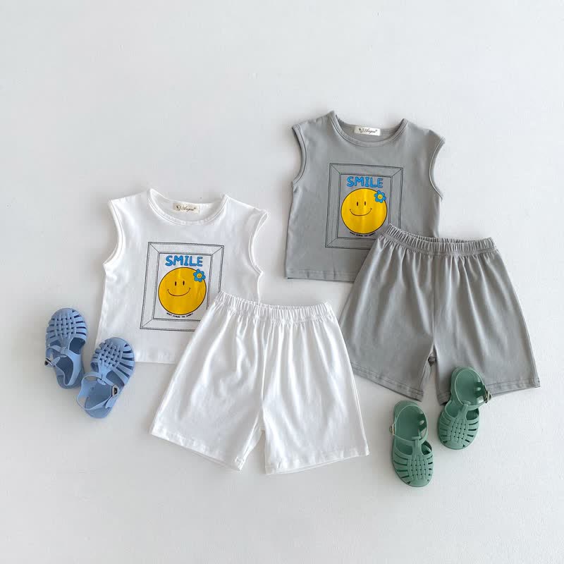 SMILE Toddler 2-Piece Flower Sleeveless Set