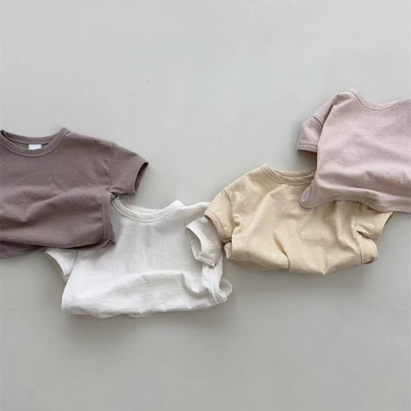 Baby Comfort Solid Color Simple T-shirt