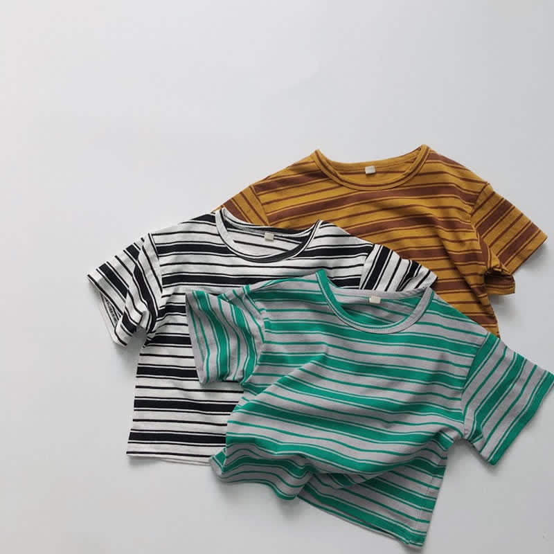 Toddler Basic Retro Style Striped T-shirt