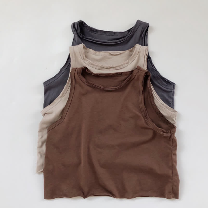 Toddler Retro Solid Color Tank Top