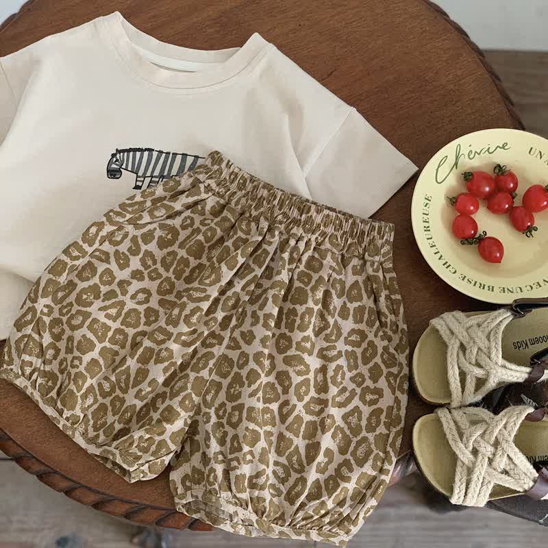 Toddler Leopard Print Loose Shorts