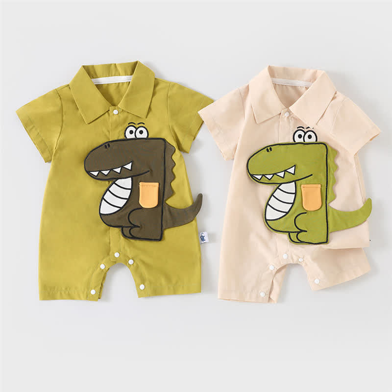 Baby Lovely Dinosaur Polo Romper