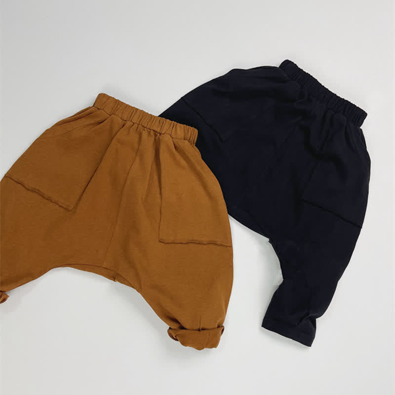 Toddler Boy Solid Color Pocket Pants