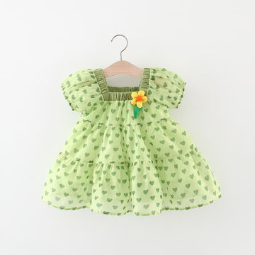 Baby Toddler Girl Flower Heart Dress