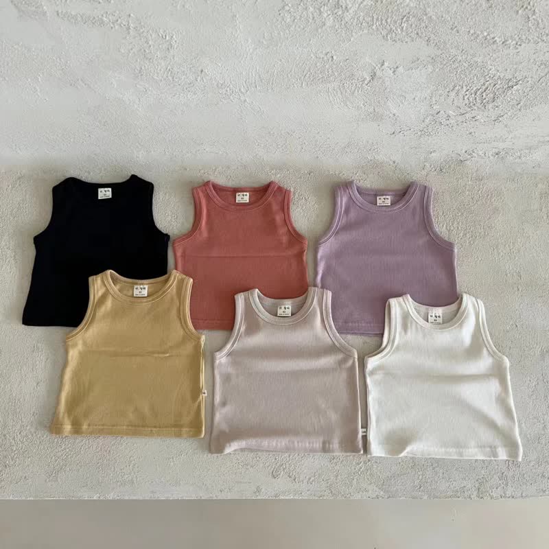 Baby Casual Solid Color Tank Top