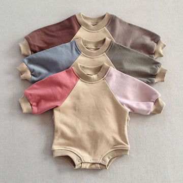 Baby Contrast Sleeves Color Block Bodysuit