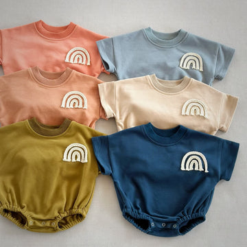 Baby Rainbow Casual Simple Bodysuit