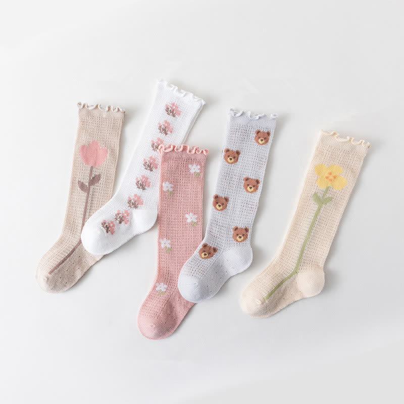 Baby Flower Bear Soft Stockings