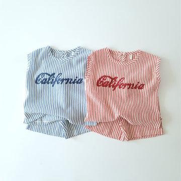 CALIFORNIA Toddler 2-Piece Vertical Striped Set