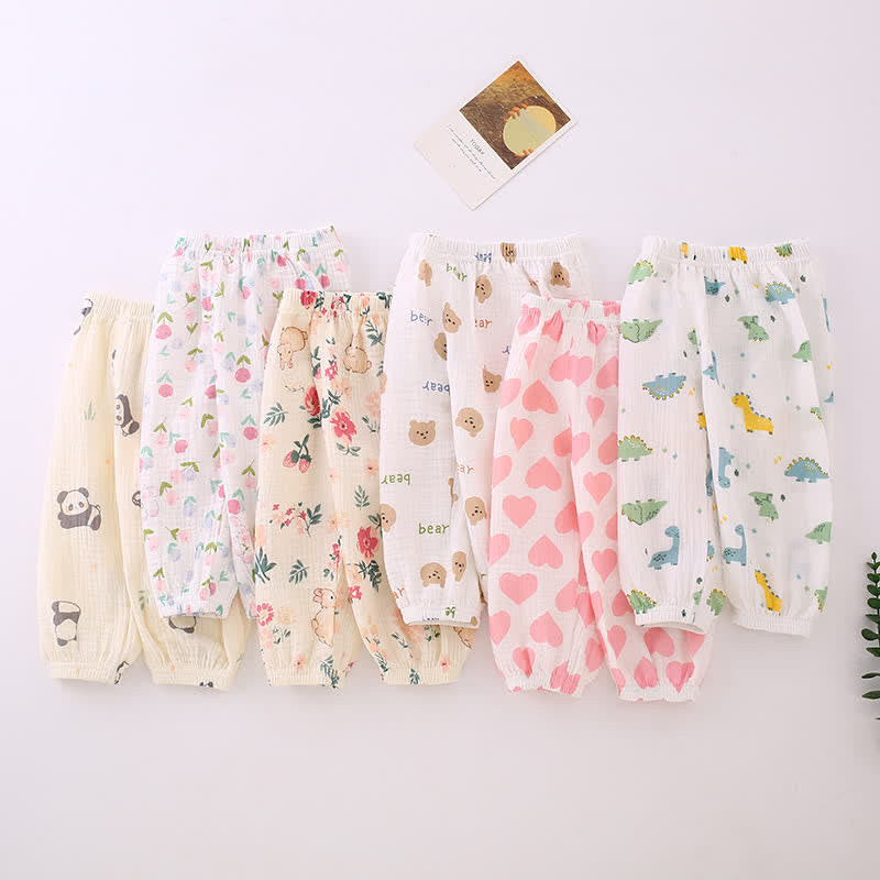 Baby Dinosaur Bear Flower Heart Pants