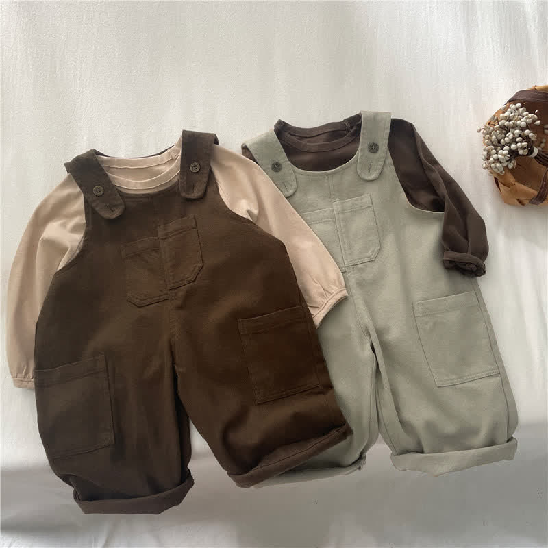 Toddler Retro Earthy Color Overalls