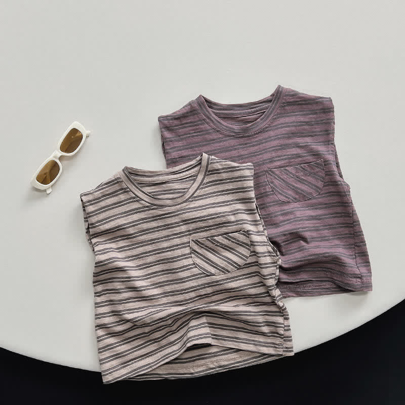 Toddler Personality Pocket Striped Tank Top