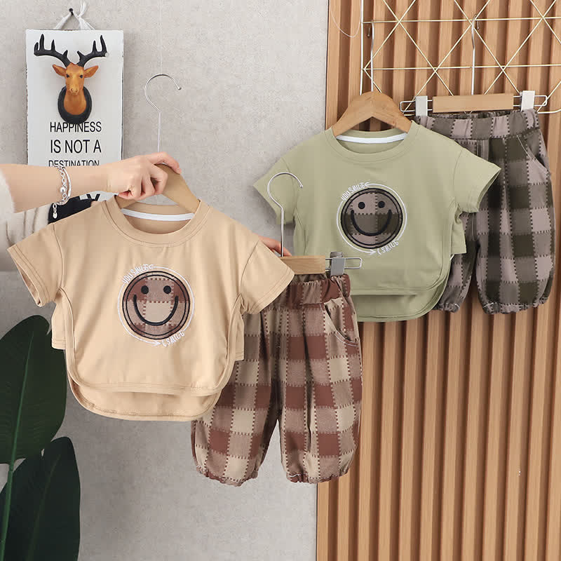 YOU SMILE Baby 2-Piece Plaid Set