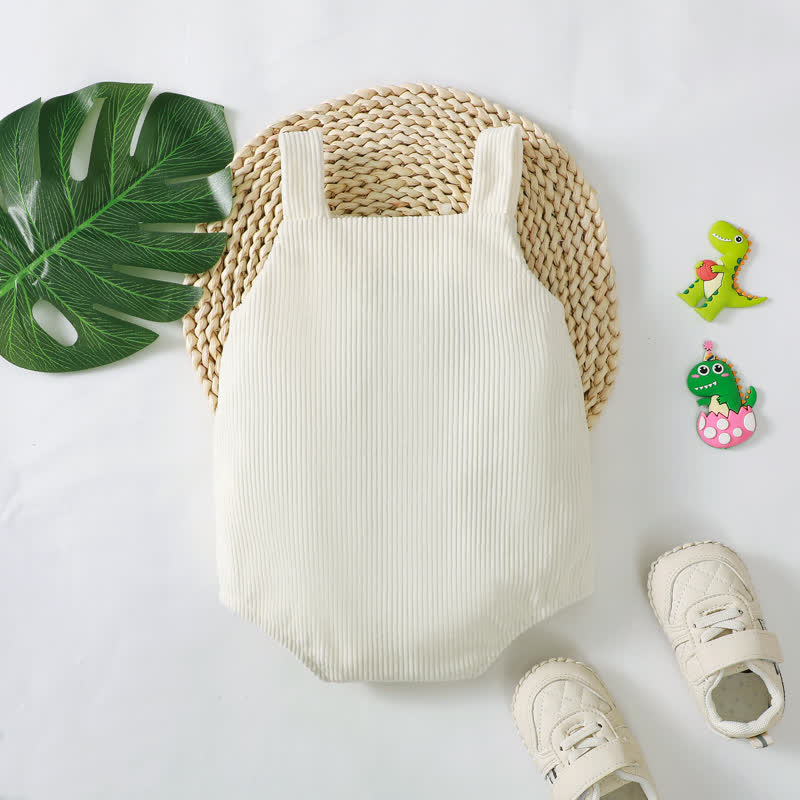 Baby Embroidered Dinosaur Corduroy Bodysuit