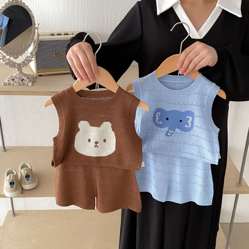 Baby Toddler 2-Piece Cartoon Animal Set