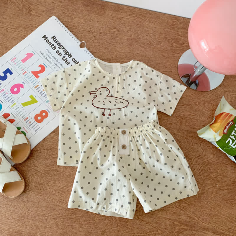 Baby 2-Piece Dots Duck Cute Set