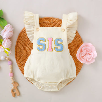 SIS Baby Embroidered Apricot Bodysuit