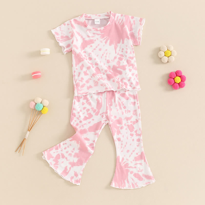 Toddler 2-Piece Tie-dye Bell-bottoms Set