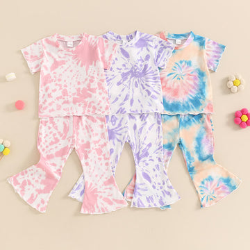 Toddler 2-Piece Tie-dye Bell-bottoms Set