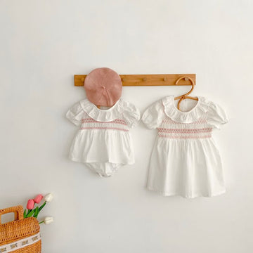 Baby Toddler Princess White Bodysuit Dress