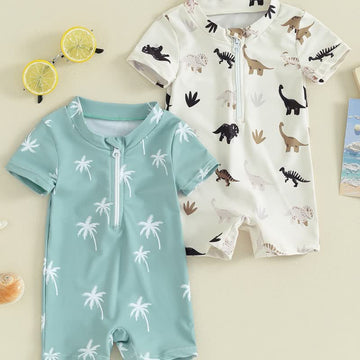 Baby Boy Dino Tree Swim Romper