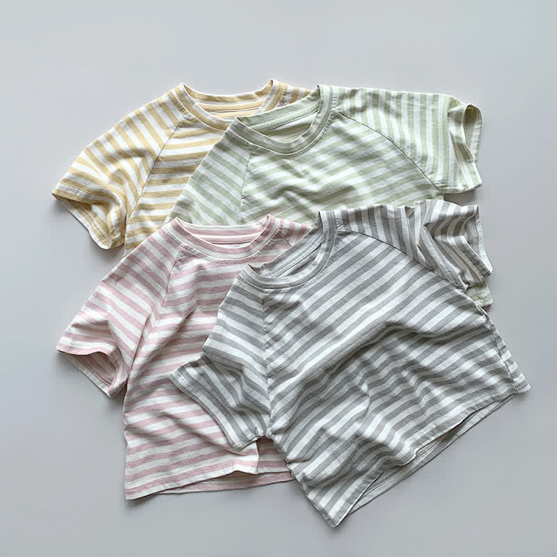 Toddler Linen Striped Comfort T-shirt