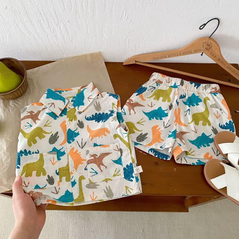 Baby Toddler 2-Piece Dinosaur Sleeveless Set