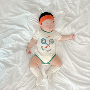 LET'S PLAY Baby Badminton Bodysuit with Headband