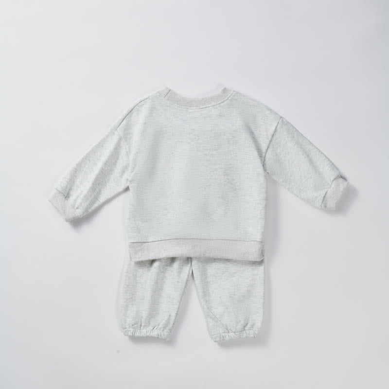 USA Baby 2-Piece Grey Sweatsuit Set